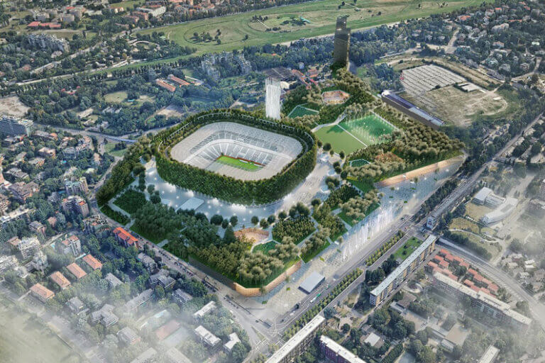 Arquitetos revelam projeto verde inovador para estádio de futebol